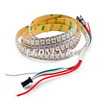 Изображение: Светодиодная лента адресная SMD 5050 720 Led x3 WS2812B IP33 5В SPI RGB белая подложка