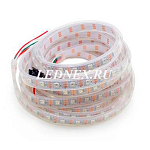 Изображение: Светодиодная лента адресная SMD 5050 300 led x3 WS2812B IP67 5В SPI RGB белая подложка