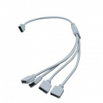 Изображение: Коннектор 4 Pin 10мм RGB провод 30см (1 к 4)