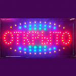 Изображение: Светодиодная led табличка "ОТКРЫТО" (48х25 см.)