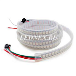 Изображение: Светодиодная лента адресная SMD 5050 720 led x3 WS2812B IP67 5В SPI RGB белая подложка